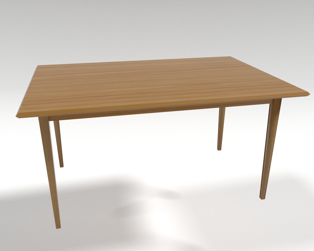 free simple table 3d model