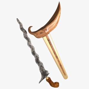 3d model keris sword