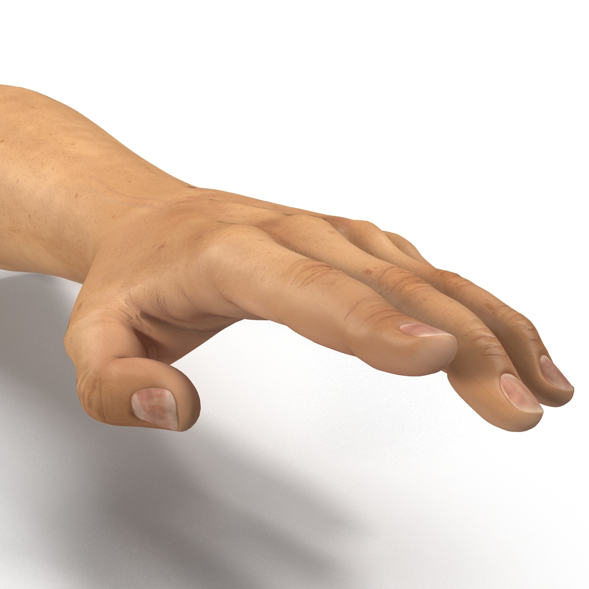 3d model man hands 2 rigged