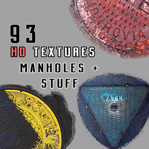 93 HD Manholes and More Textures