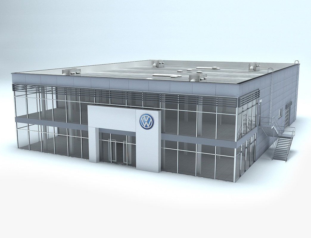 3d volkswagen dealership showroom model