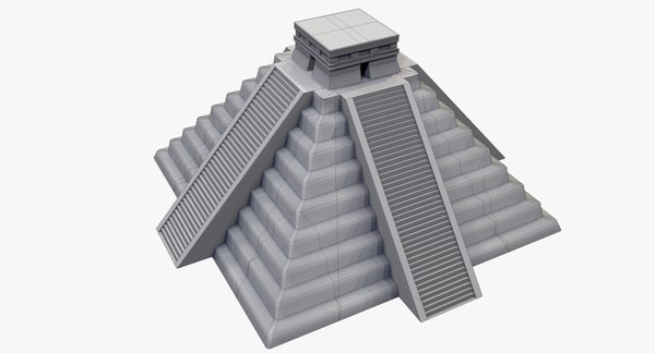 mayan pyramid - chichen itza 3d model