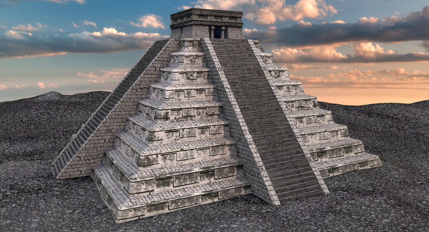 mayan-pyramid-chichen-itza-3d-model