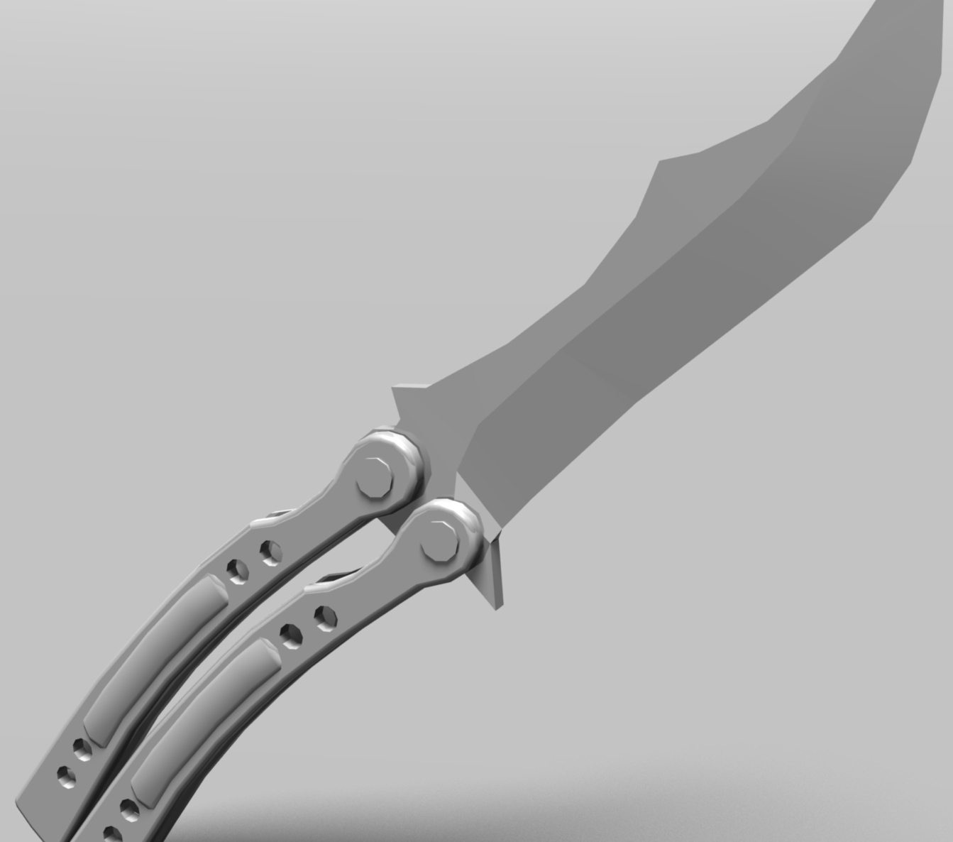 butterfly knife 3d model