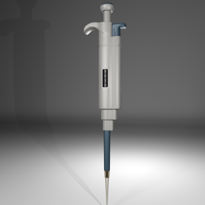 laboratory micropipette 3d model