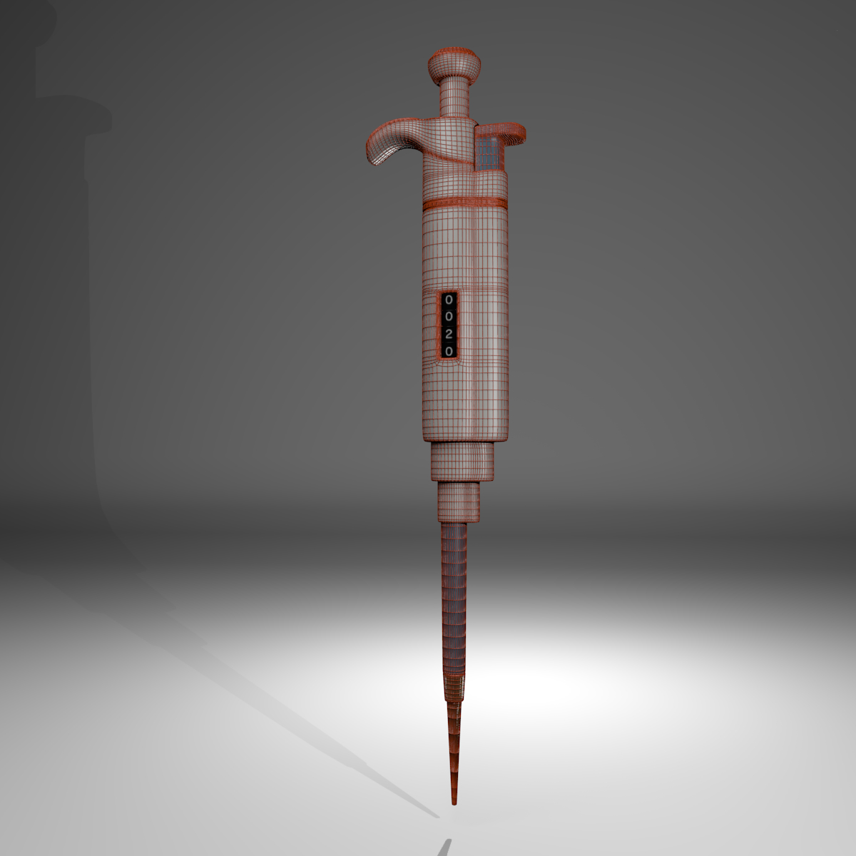 laboratory micropipette 3d model
