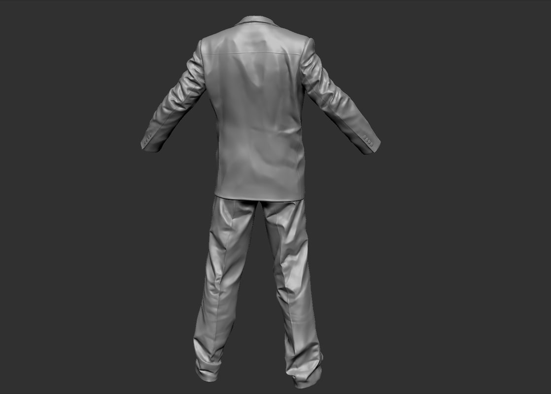 3d man suit model