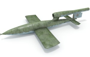 3d model ww2 german v1 bomb