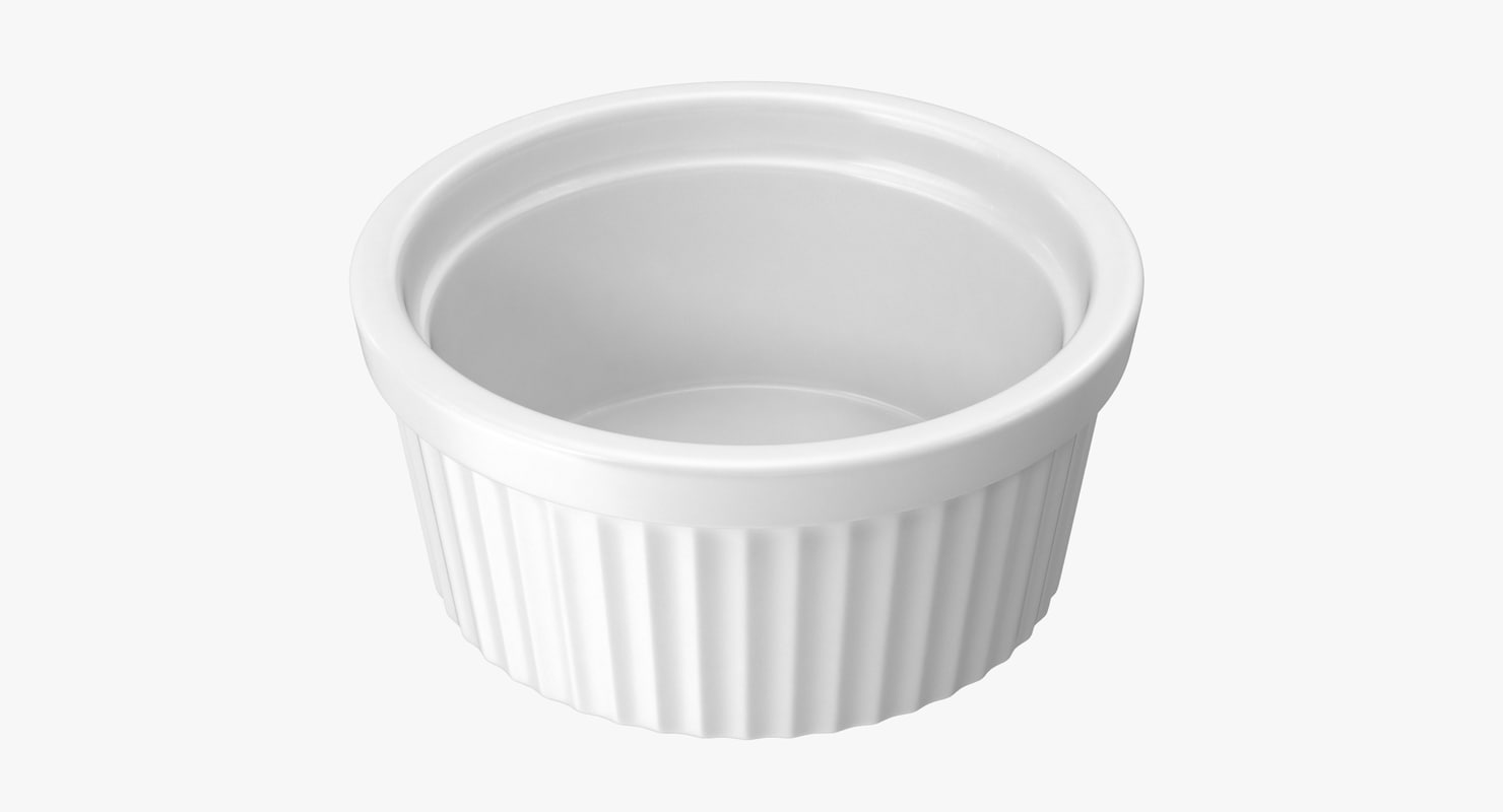 3d big ceramic ramekin model
