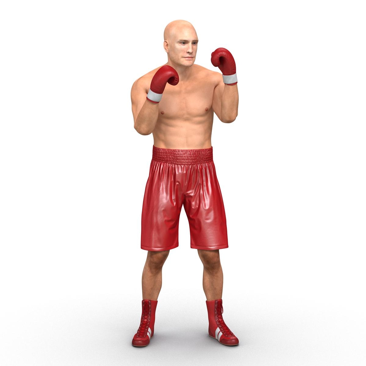 boxer man 2 pose 3d c4d