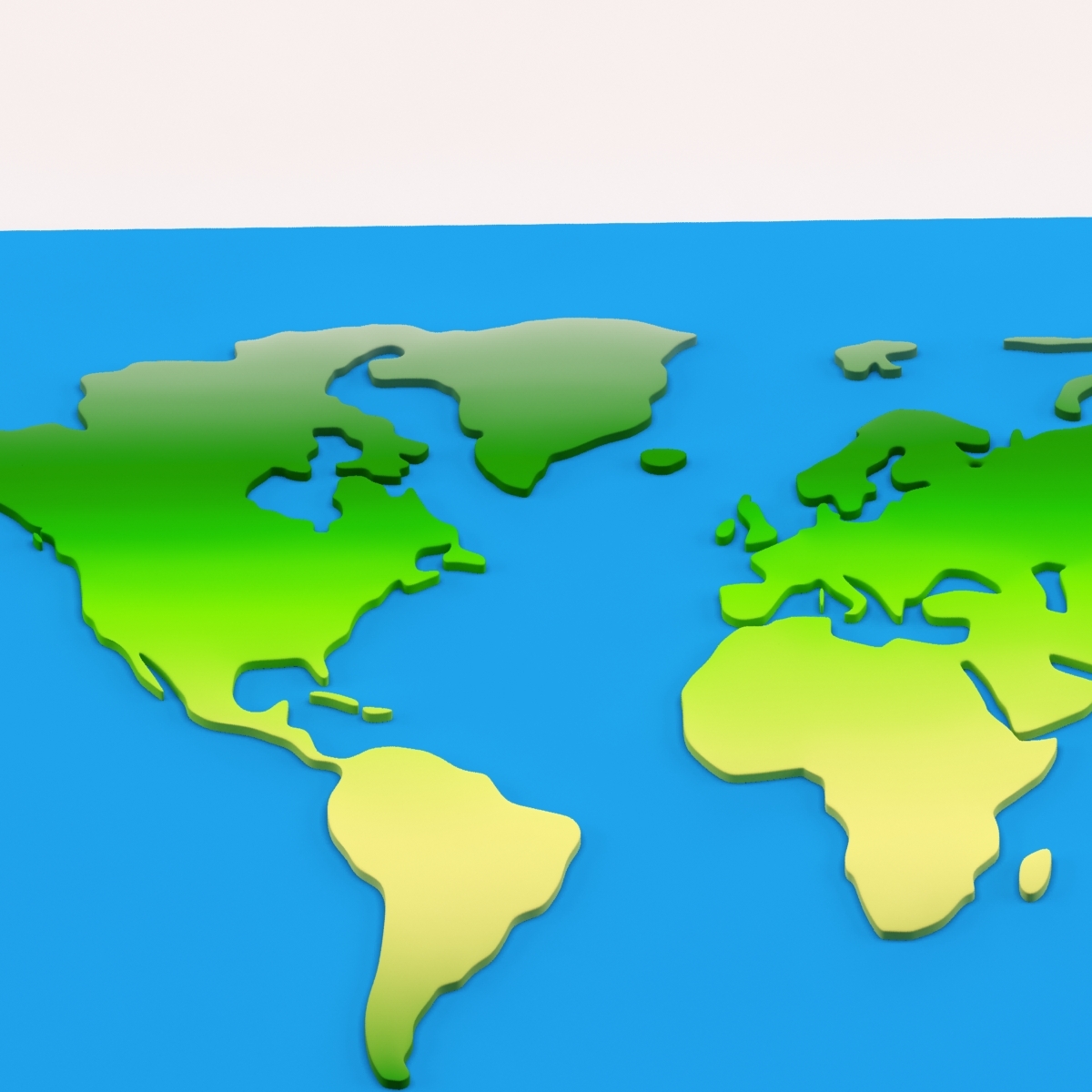 卡通世界地图3D模型 - TurboSquid 1053740