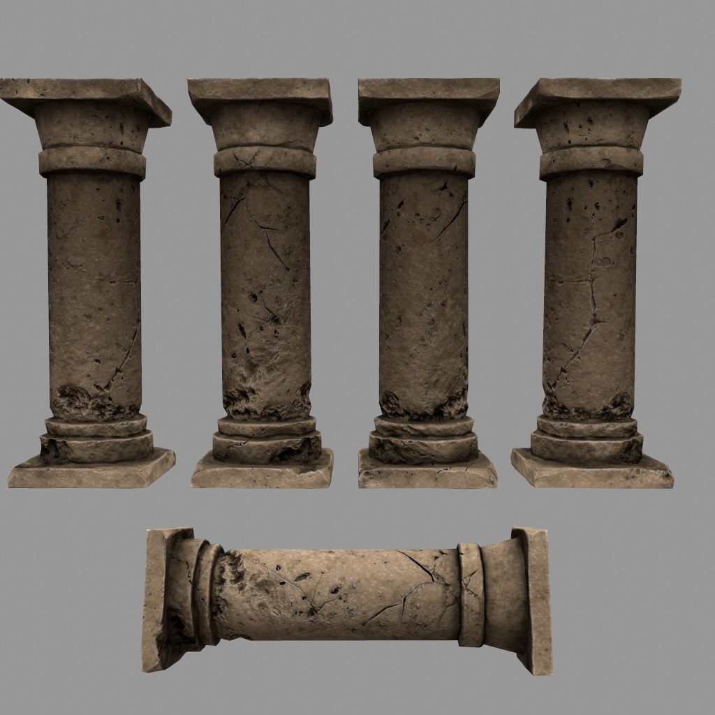 3d pillar model