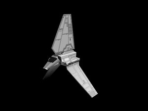 3d model imperial lambda shuttle