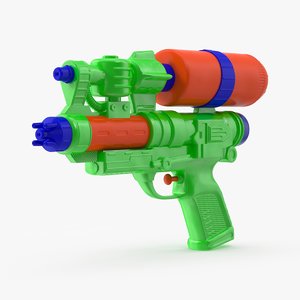 3d water-gun-02---squirtgun-standing model