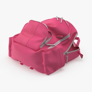 3d model kid backpack