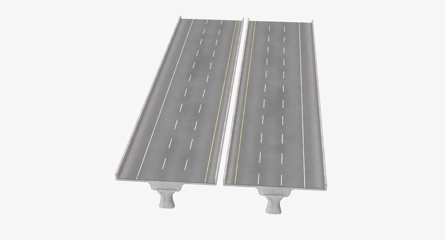 3 lane raised highway c4d