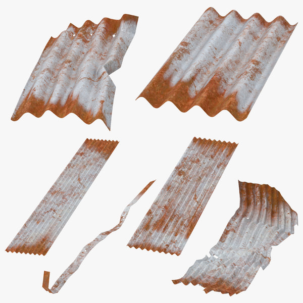 Corrugated Metal Sheets 3d Model, Corrugated Metal Sheets