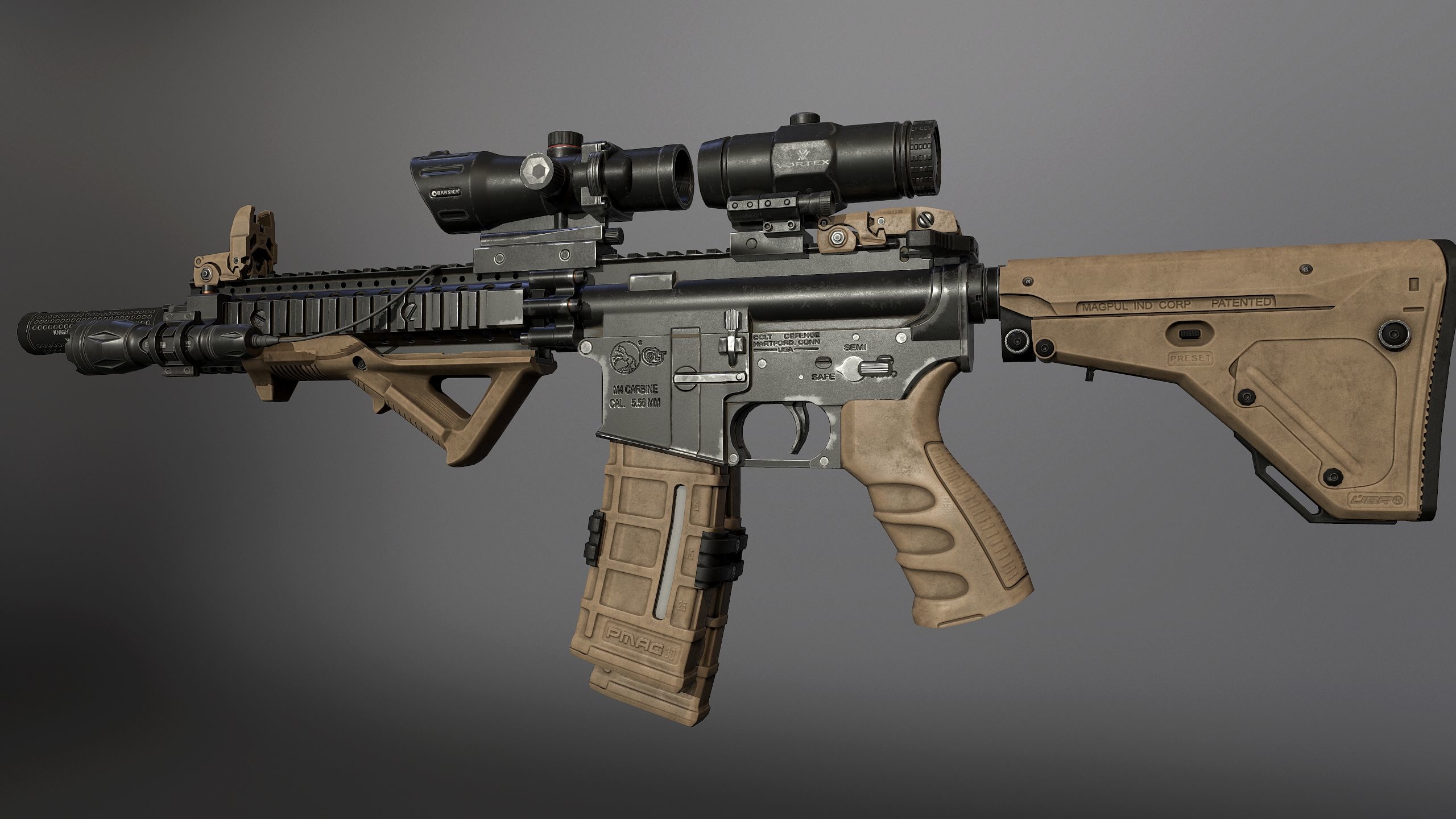 3d Model M4 Pbr Carbine 3d Model M4 Pbr Carbine