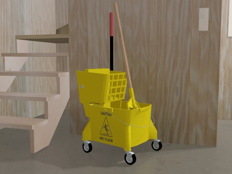 3d model mop bucket