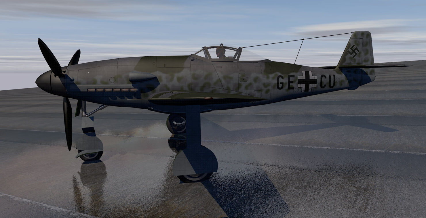 3d messerschmitt me-309 fighter aircraft