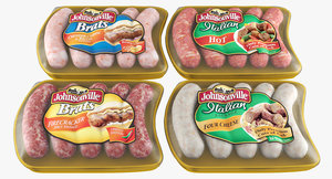 sausage meat package 3d model