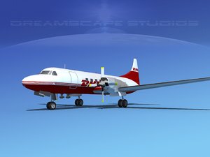 propellers convair cv-580 3d dxf