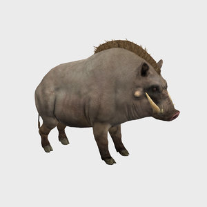 low-poly boar max