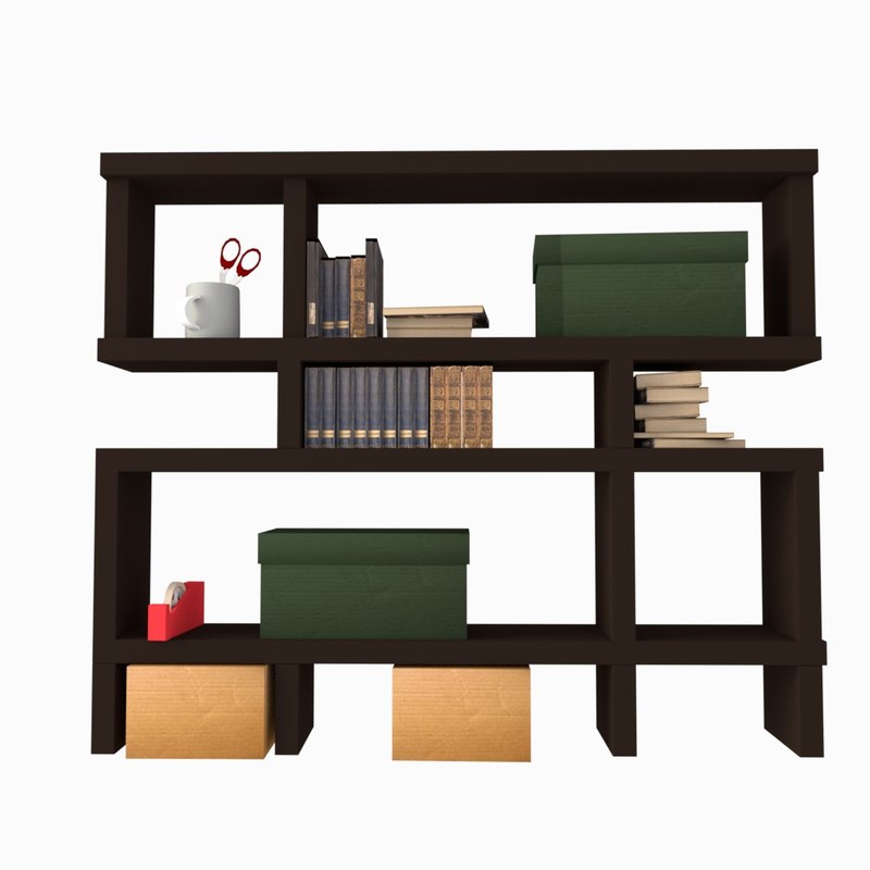 Asset Shelving Books 3d 3ds