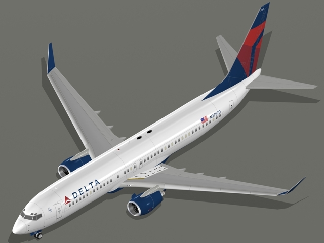 波音737-800达美航空3d模型