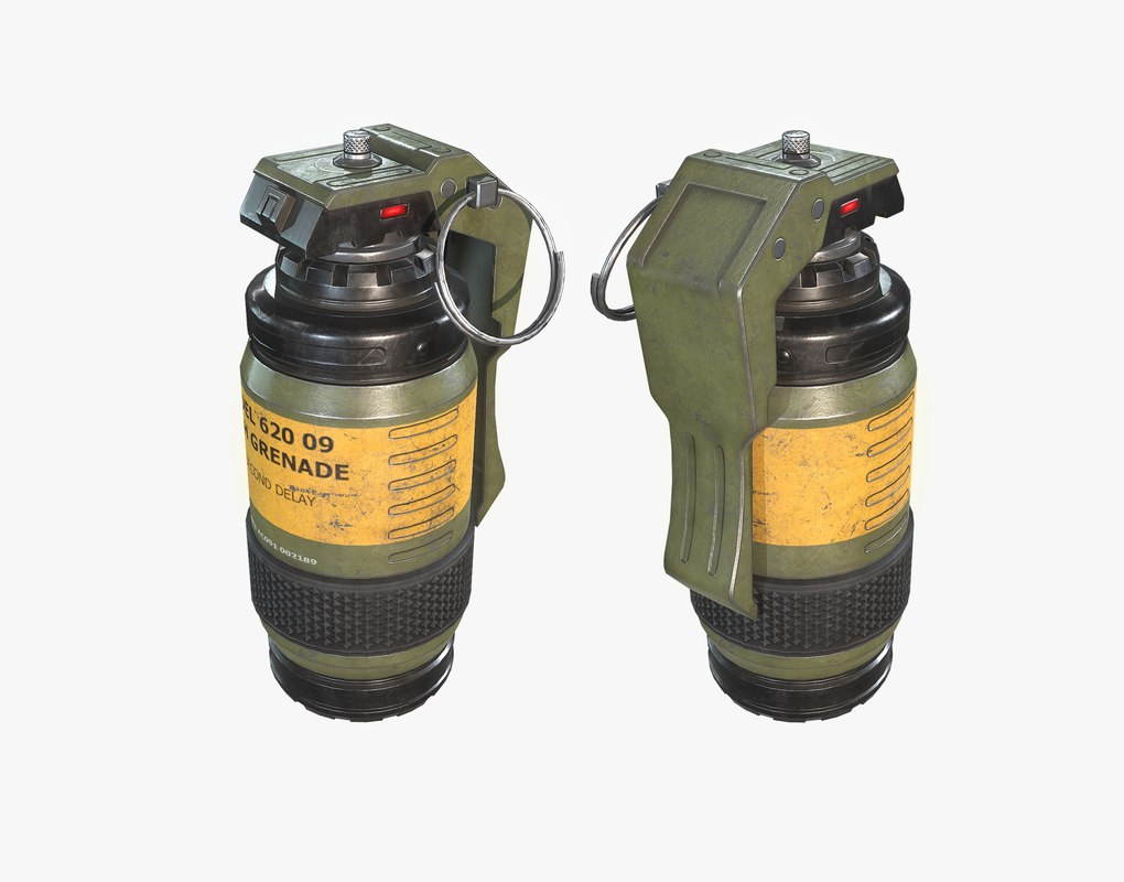 sci fi grenade 3d model