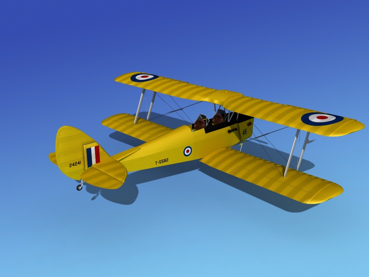 3d tiger moth model