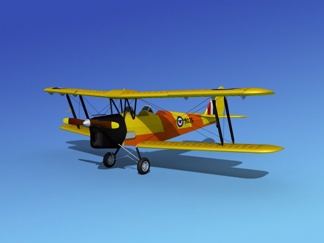 tiger moth 3d model