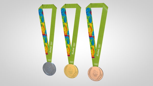 Rio 16 Medals 3d C4d