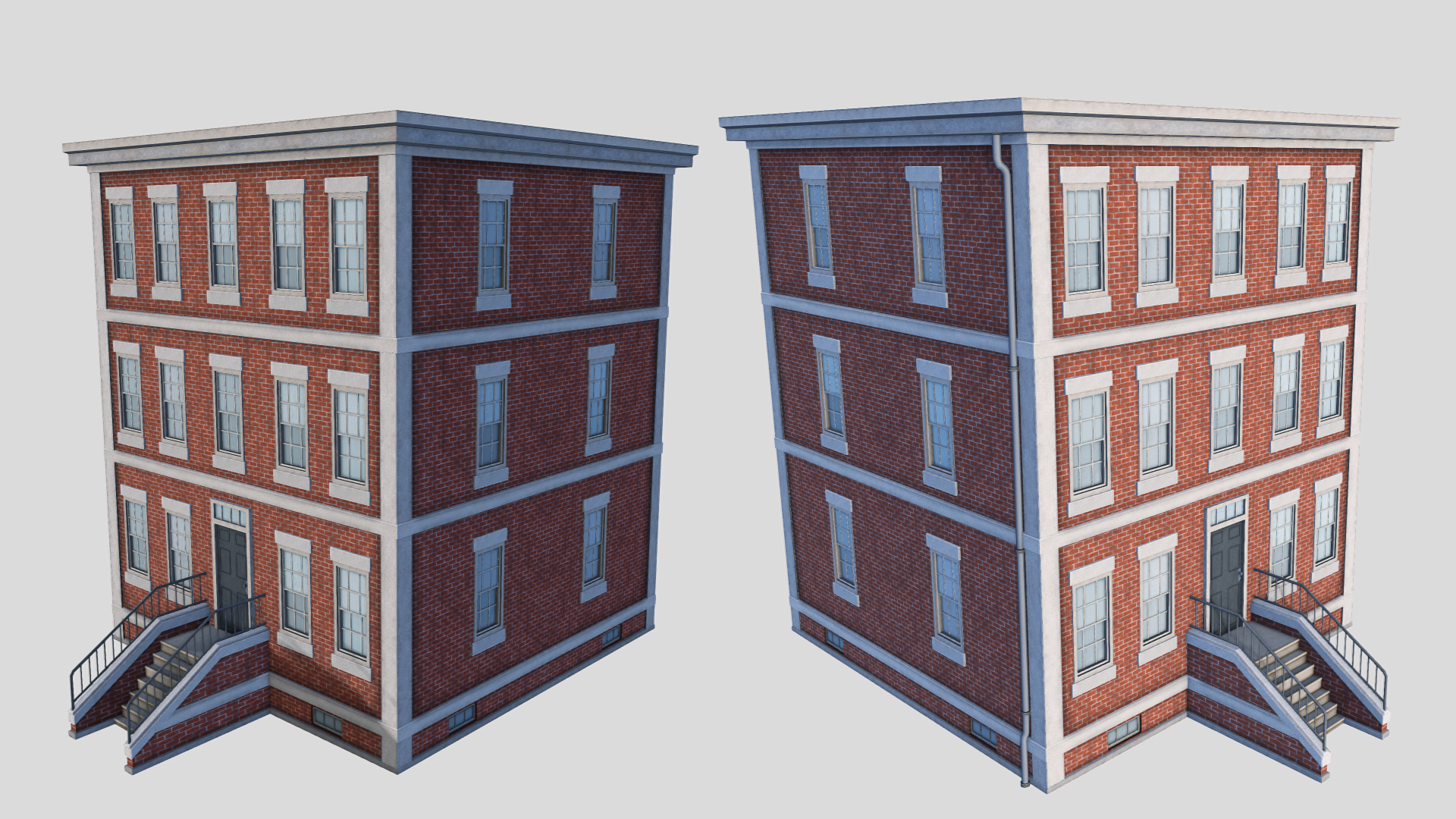 boston buildings pack 01 3d model