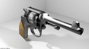 3d handgun revolver model