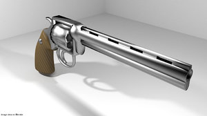 3d model gun handgun revolver