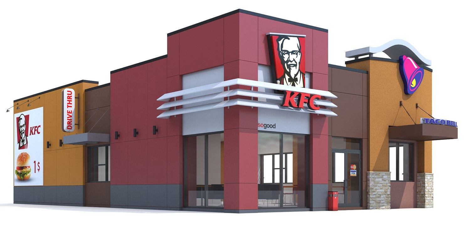 3d fast food restaurant model 