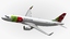 3d model airbus a320 tap portugal