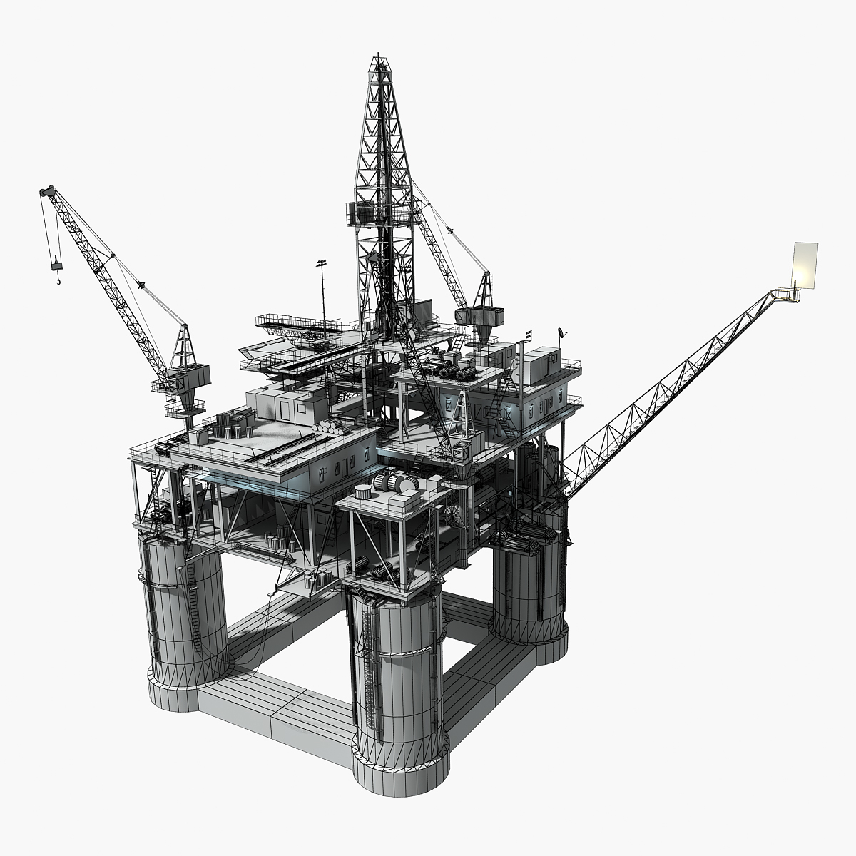 oil rig 3d max