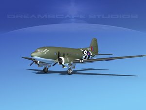 3d model douglas c-47 dakota