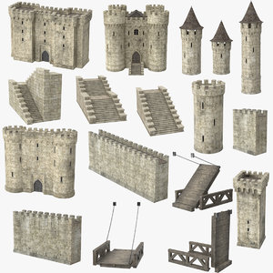 castle set 3d model