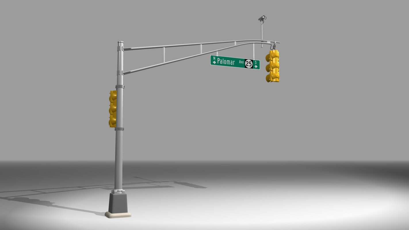 3d new jersey traffic signal model