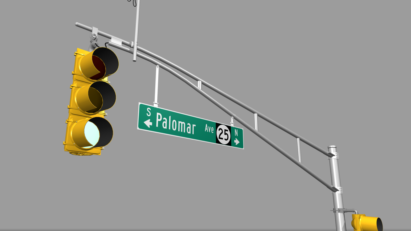 3d new jersey traffic signal model
