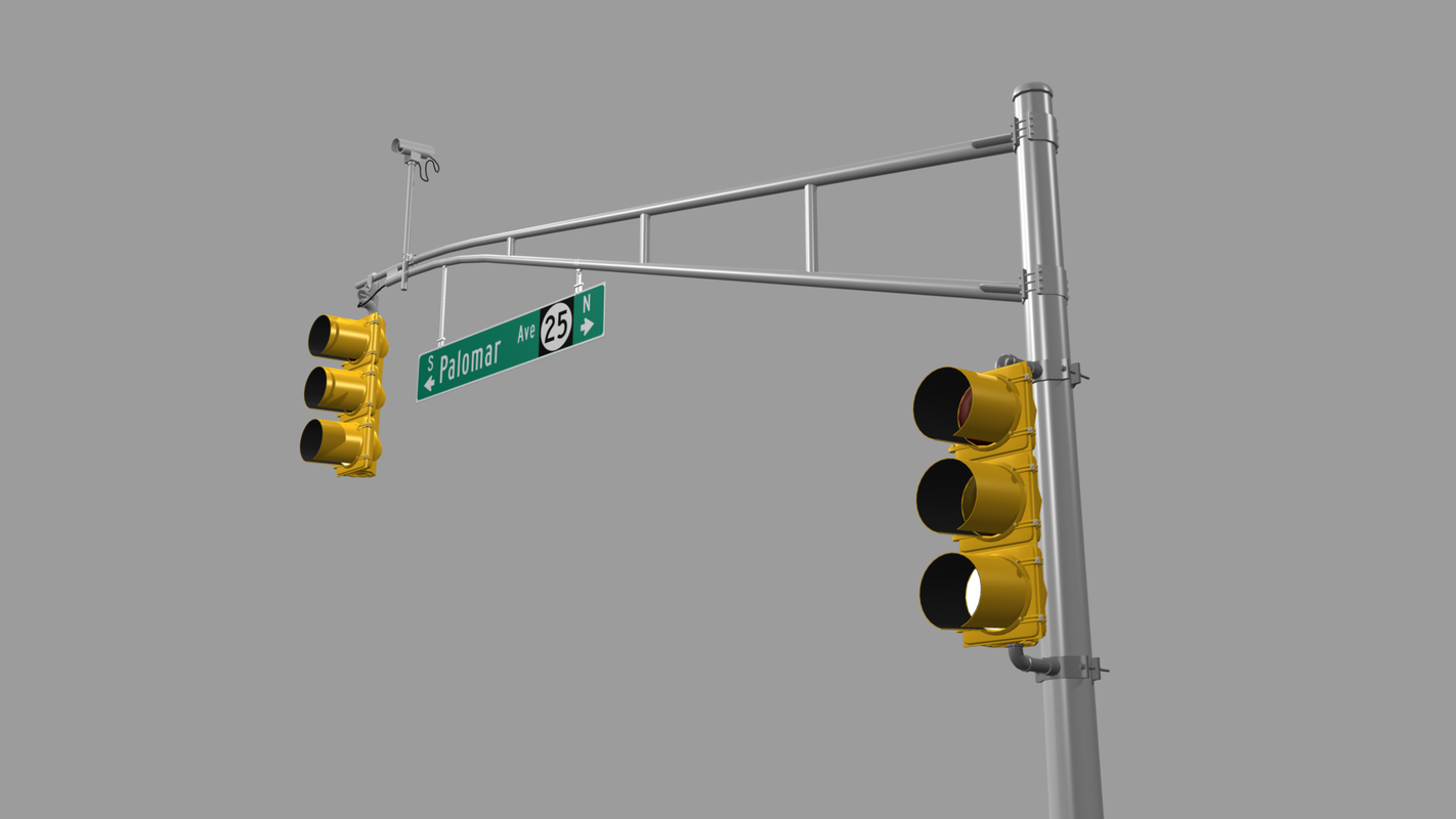 3d new jersey traffic signal model