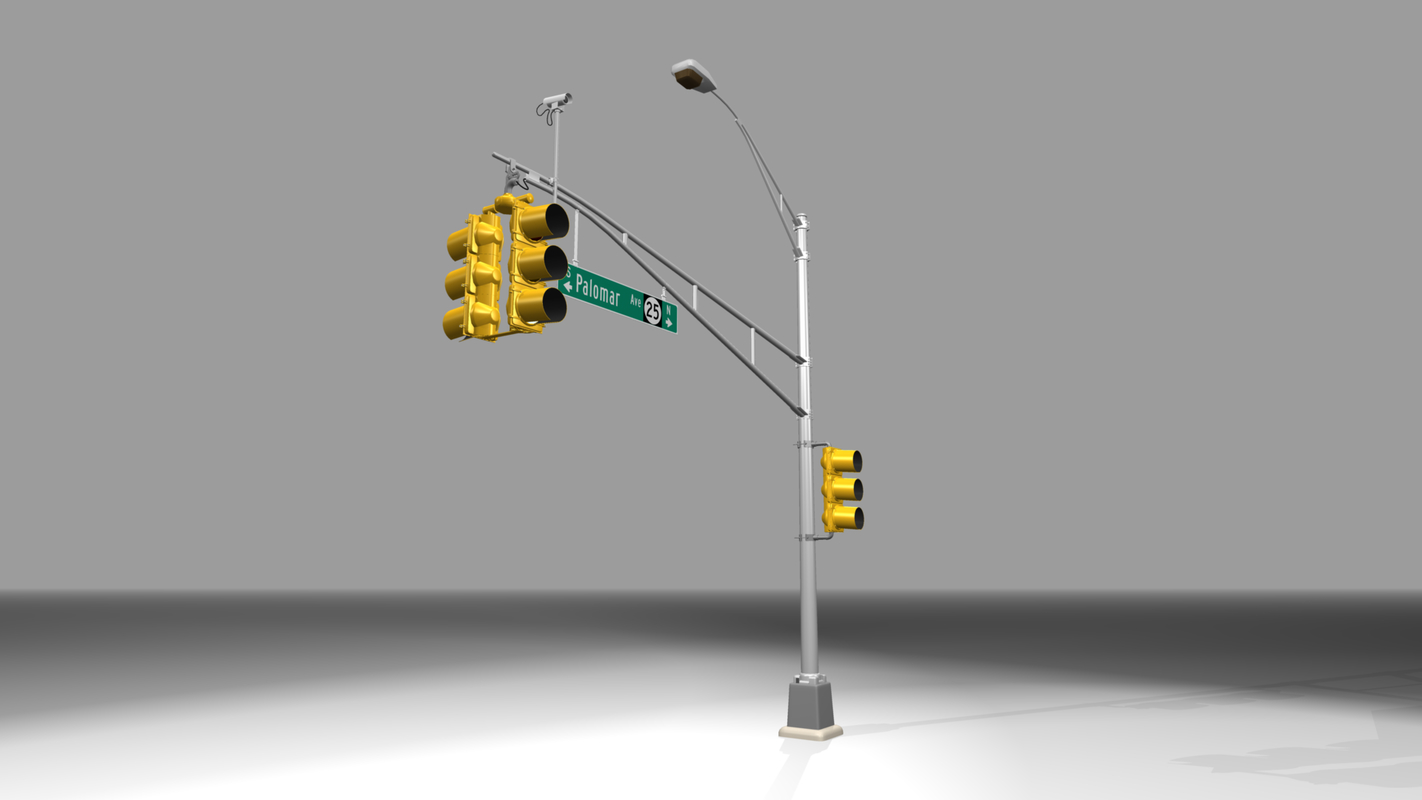 3d new jersey traffic signal model
