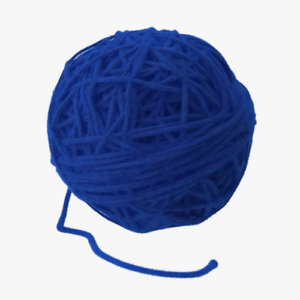 blue ball yarn 3d model