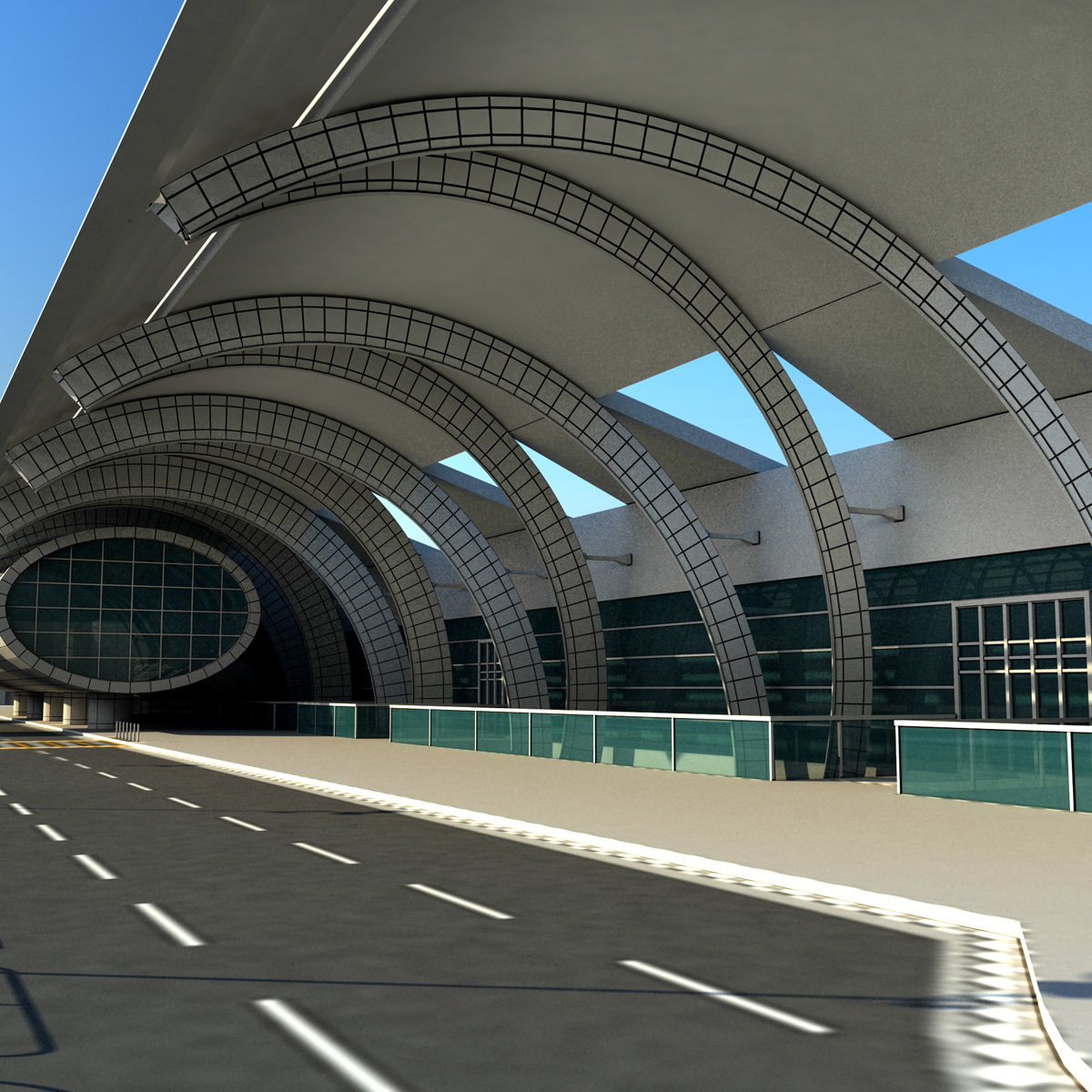 dubai airport terminal 3 3d model