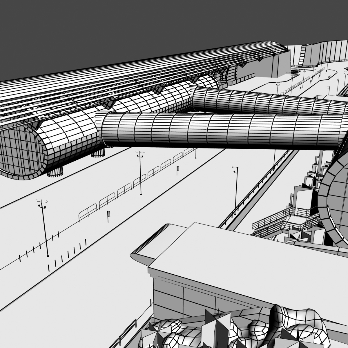 迪拜机场3号航站楼3d模型