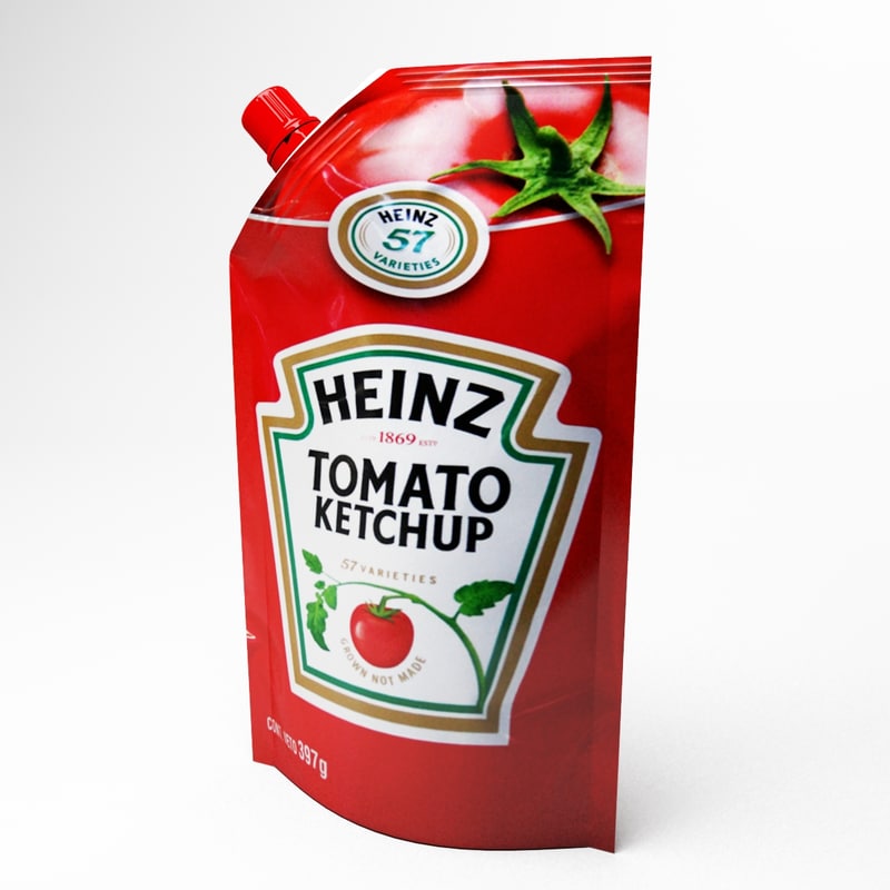 ketchup doypack 3d max