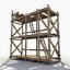 3d old scaffolding wooden